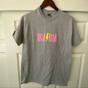 Mama custom lightning bolt tee